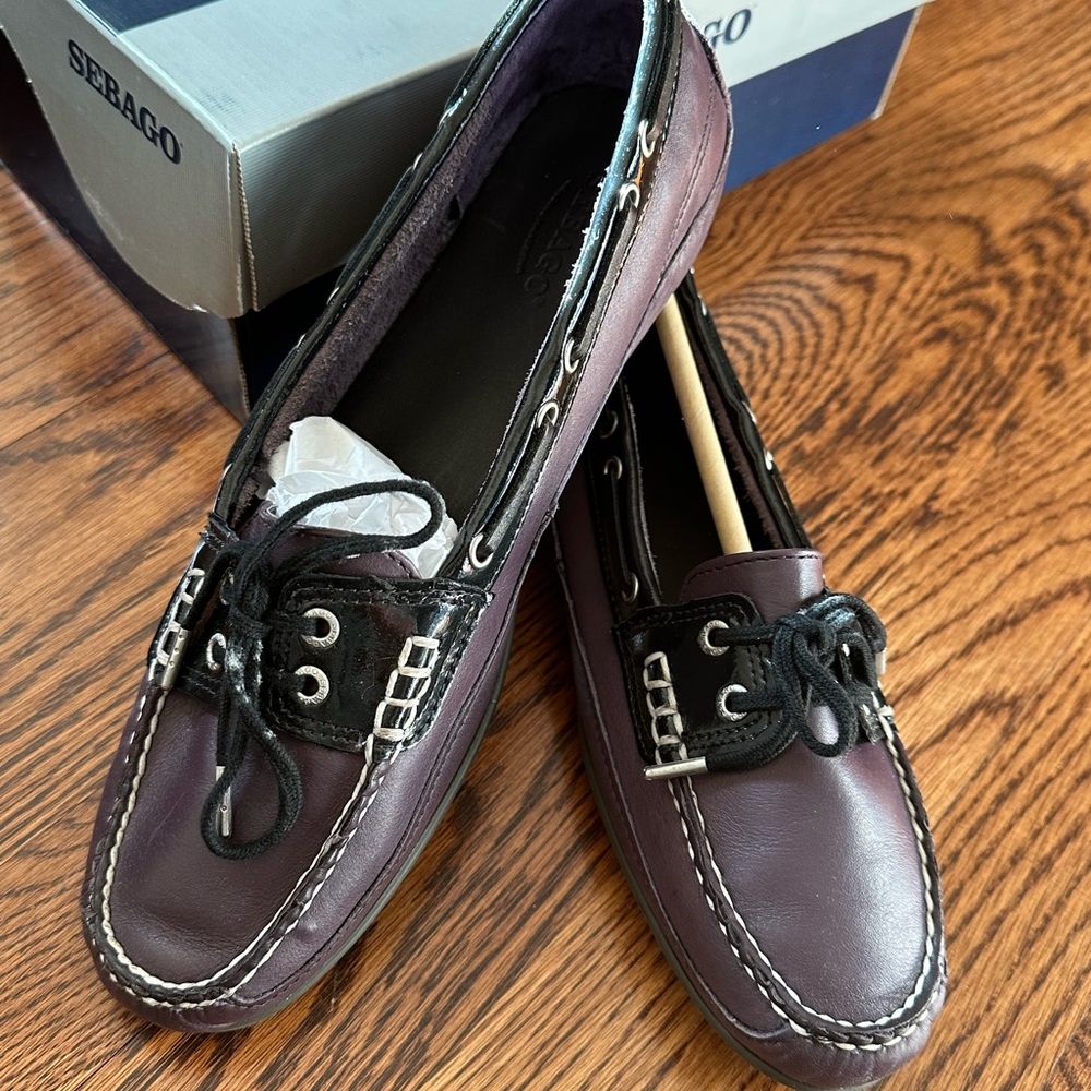 NIB Sebago “Violet Ice” Bala Leather Boat Shoes Size 11 NEW!